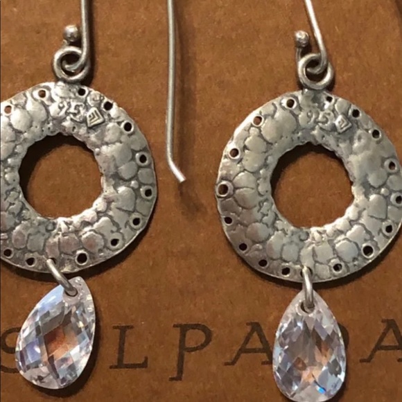 Silpada Cubic Zirconia and Sterling Silver Earrings W1520 - Picture 14 of 15